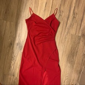 High Slit Red Dress